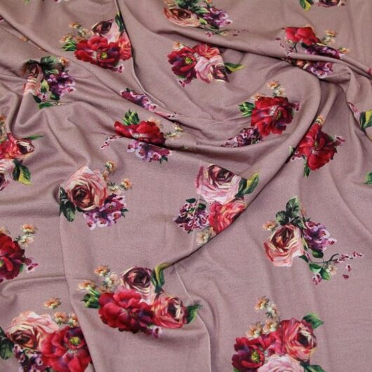 Lady McElroy Viscose Jersey Stretch Knit Fabric Pink