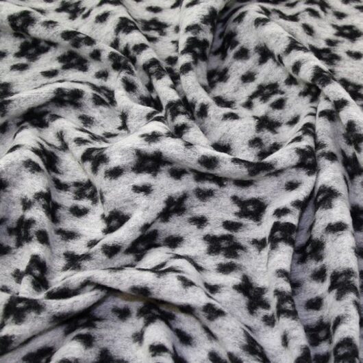 Lady McElroy Wool Blend Coating Fabric Black & Grey