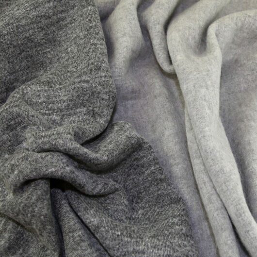 Lady McElroy Wool Textured Stretch Knit Fabric Grey