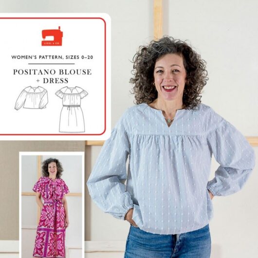 Liesl + Co Paper Sewing Pattern Positano Blouse & Dress