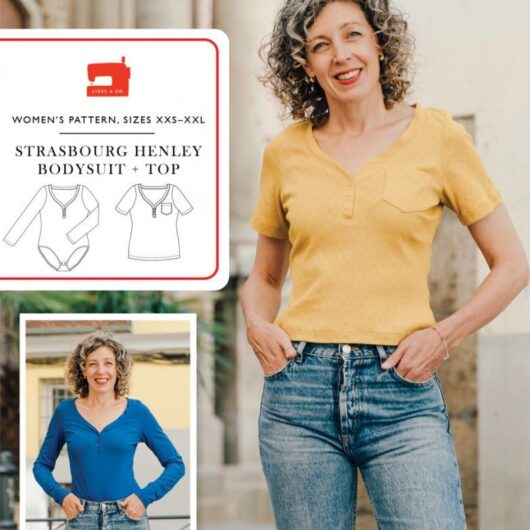 Liesl + Co Paper Sewing Pattern Strasbourg Henley Bodysuit & Top