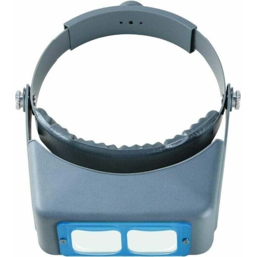 Linghhang - Headband Magnifier Hands Free Jeweler Magnifying Glass Head Mount Headset Magnifier Visor Optical Glass 4 Replaceable Lenses for Reading,