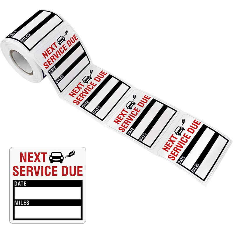 Linghhang - Service Reminder Stickers, 150pcs Maintenance Reminder Label Car Window Sticker Oil Change/Maintenance Reminder for Car Repair Service