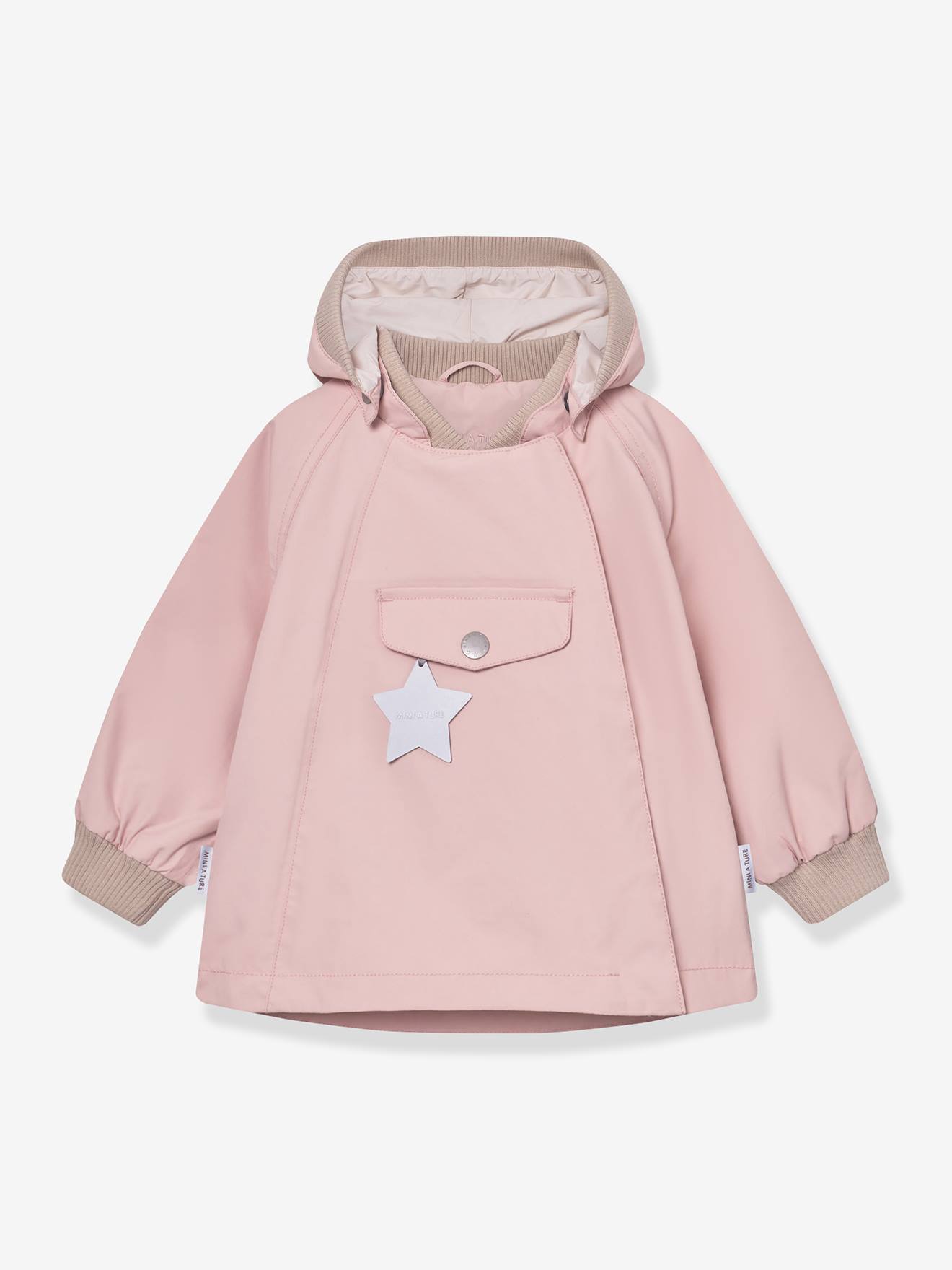 MATWAI Mid-Season Jacket for Baby Girls, MINI A TURE rosy