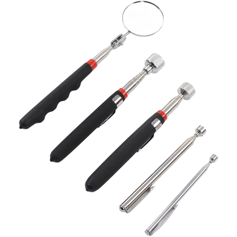 Magnetic Pickup Tool with Round Inspection Mirror 360° Rotation Telescopic Handle Grabber Tool