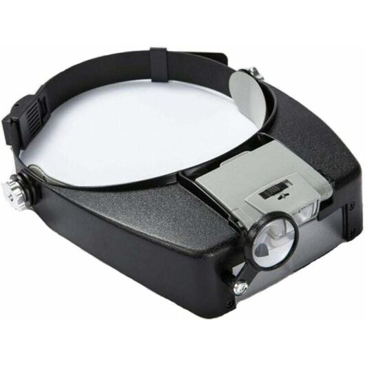 Magnifying Helmet Glasses with LED Light - 1.5X - 10X Zoom - Headband Magnifying Helmet with Light for Reading, Jewelry Making, Sewing, and DIY