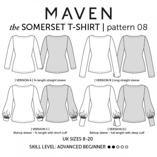 Maven Patterns Paper Sewing Pattern Somerset T Shirt