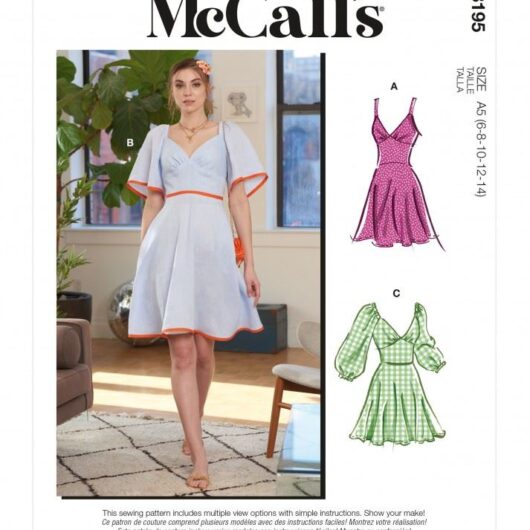 McCalls Paper Sewing Pattern 8195