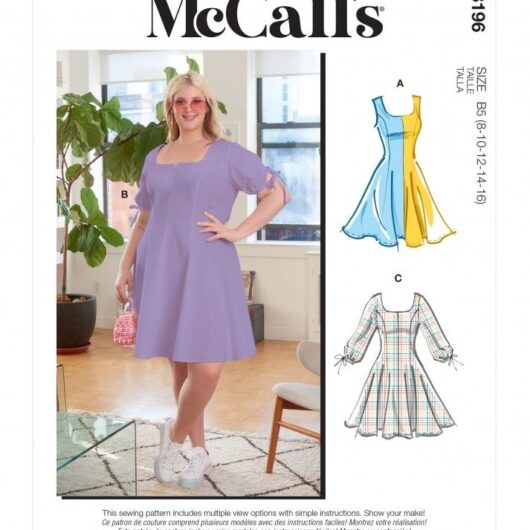 McCalls Paper Sewing Pattern 8196