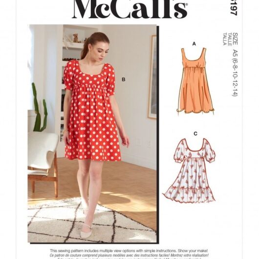 McCalls Paper Sewing Pattern 8197