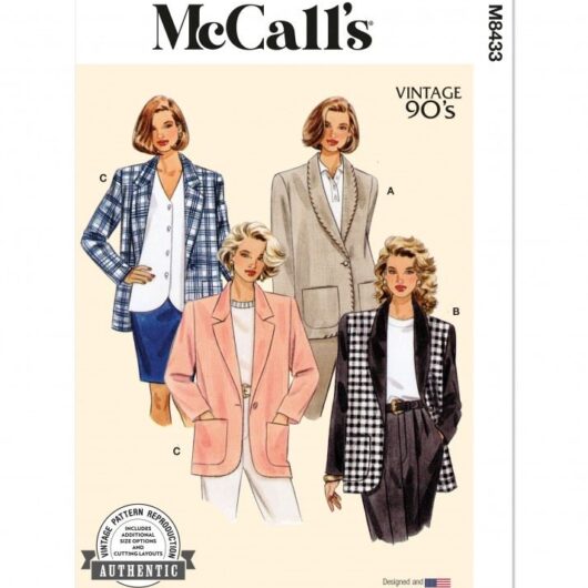 McCalls Paper Sewing Pattern 8433