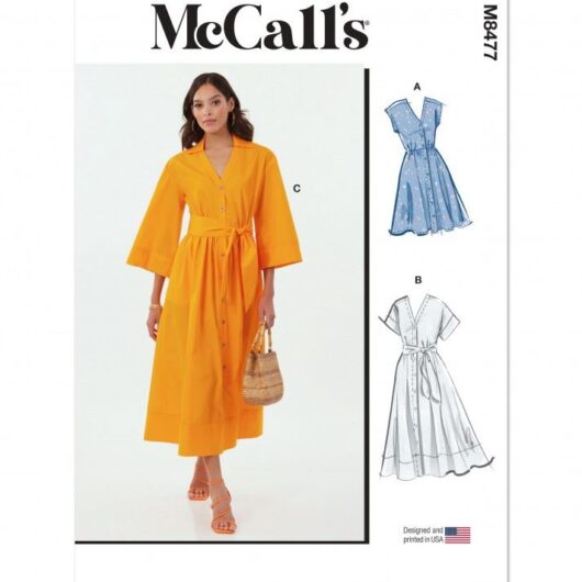 McCalls Paper Sewing Pattern 8477