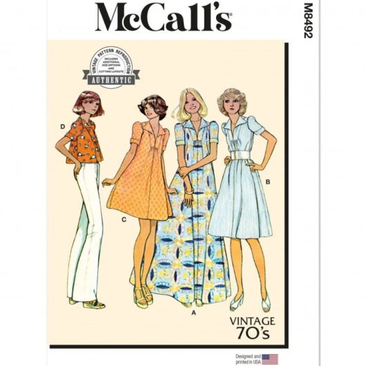 McCalls Paper Sewing Pattern 8492