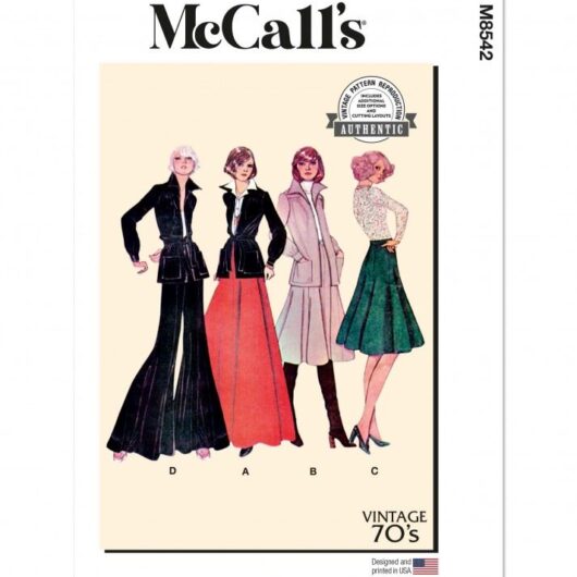 McCalls Paper Sewing Pattern 8542