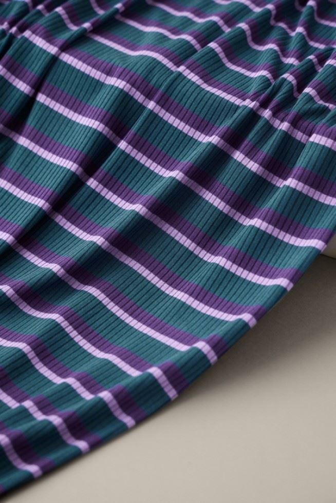 Meet MILK Derby Stripe Tencel Modal Rib Stretch Knit Fabric Pond