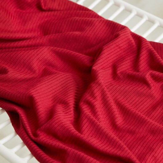 Meet MILK Derby Tencel Modal Rib Stretch Knit Fabric Berry