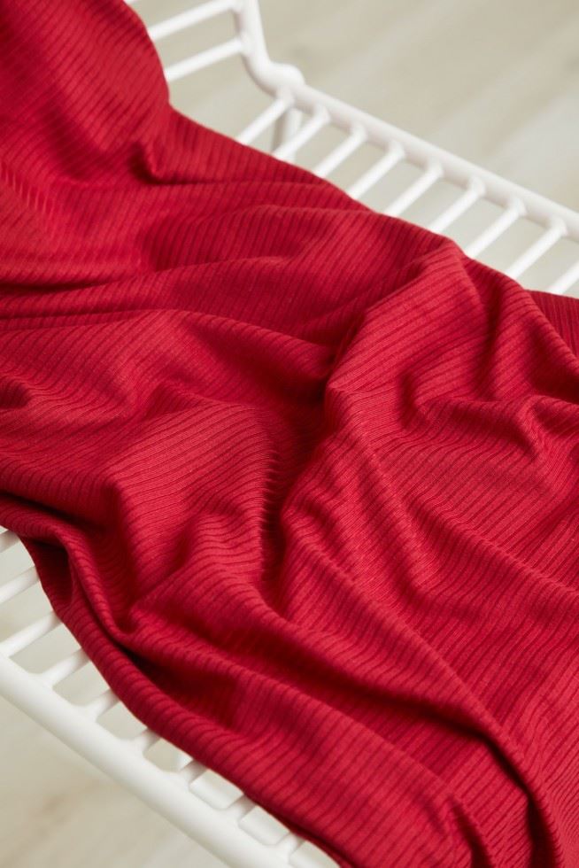 Meet MILK Derby Tencel Modal Rib Stretch Knit Fabric Berry