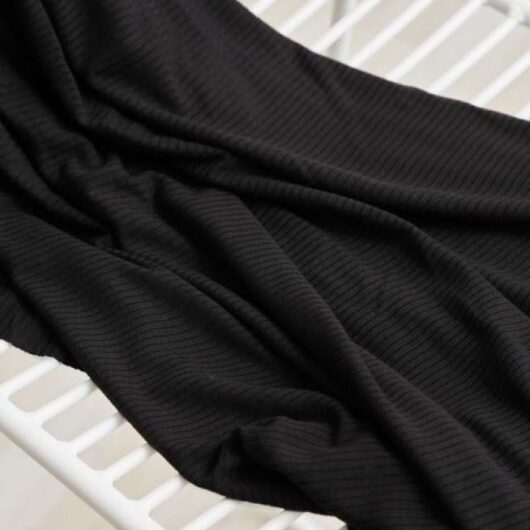 Meet MILK Derby Tencel Modal Rib Stretch Knit Fabric Black