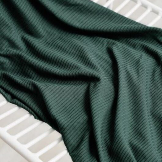 Meet MILK Derby Tencel Modal Rib Stretch Knit Fabric Deep Green