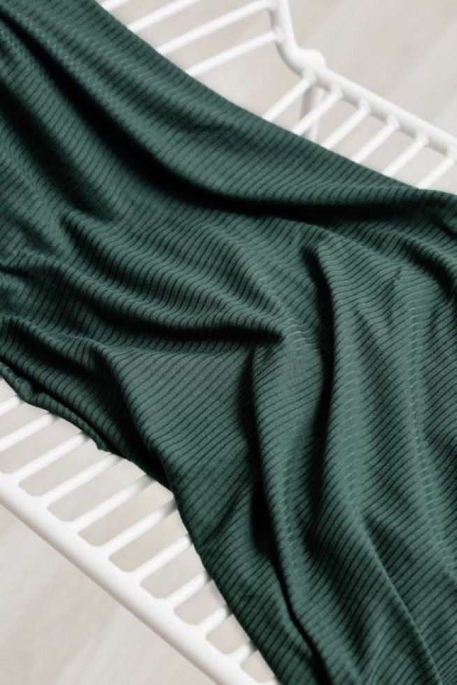 Meet MILK Derby Tencel Modal Rib Stretch Knit Fabric Deep Green