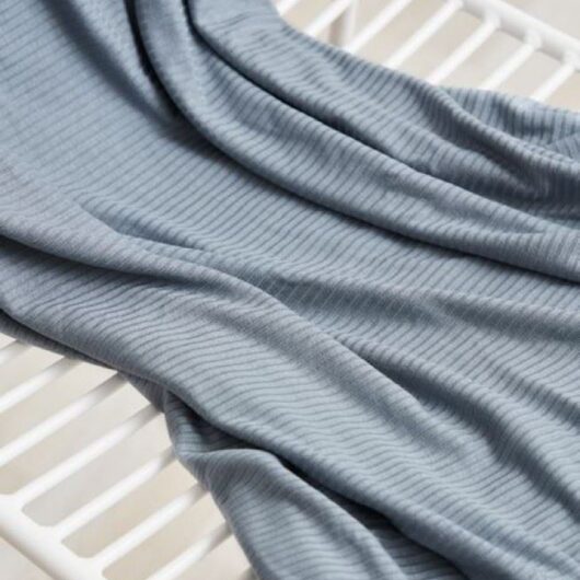 Meet MILK Derby Tencel Modal Rib Stretch Knit Fabric Sky