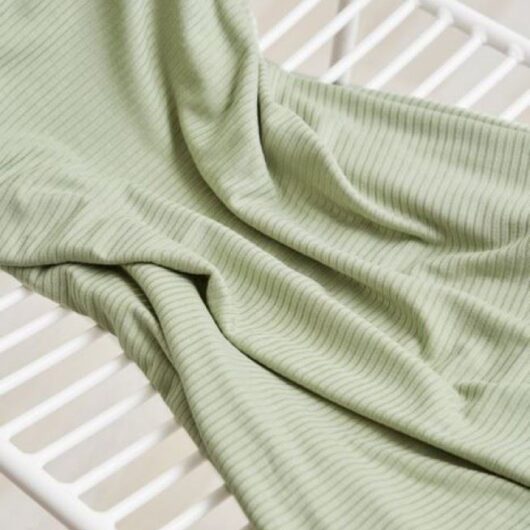 Meet MILK Derby Tencel Modal Rib Stretch Knit Fabric Soft Mint