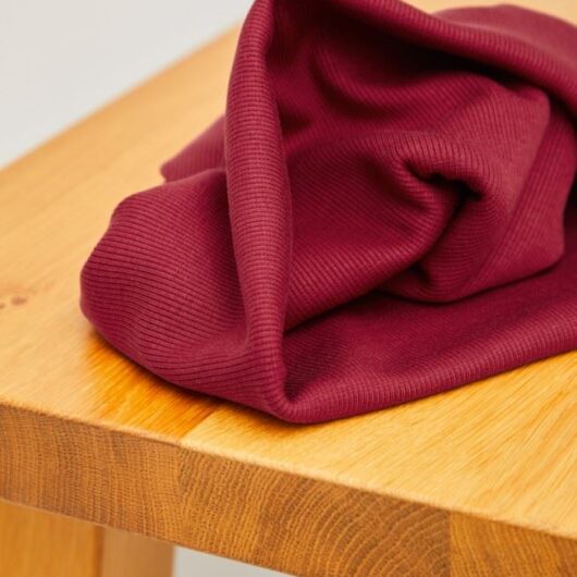 Meet MILK Neva Tencel Lyocell Cotton Rib Stretch Knit Fabric Berry