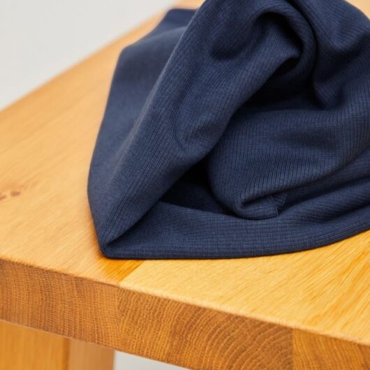 Meet MILK Neva Tencel Lyocell Cotton Rib Stretch Knit Fabric Blueberry