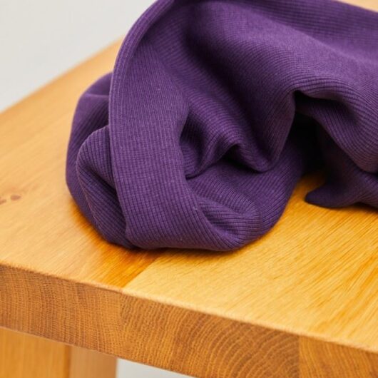 Meet MILK Neva Tencel Lyocell Cotton Rib Stretch Knit Fabric Purple Night