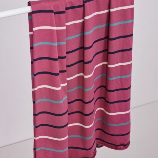 Meet MILK Nova Stripe Tencel Modal Cotton Jersey Stretch Knit Fabric Punch