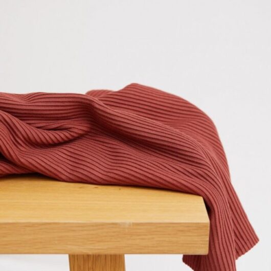 Meet MILK Ottoman Rib Stretch Knit Fabric Cider