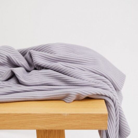 Meet MILK Ottoman Rib Stretch Knit Fabric Purple Haze