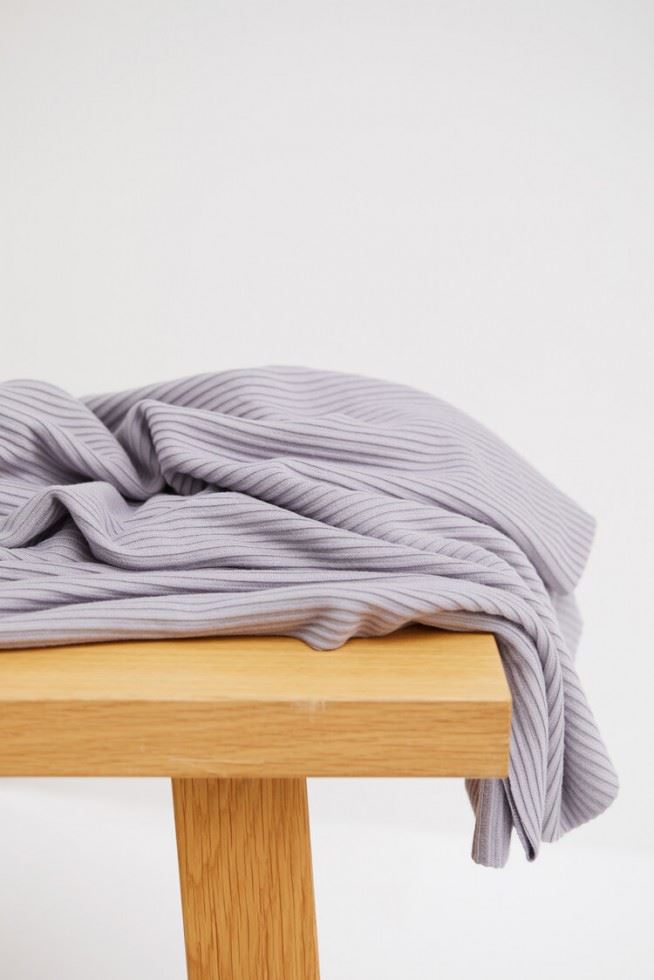 Meet MILK Ottoman Rib Stretch Knit Fabric Purple Haze