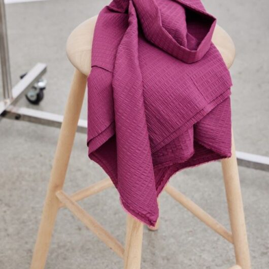 Meet MILK Ronda Cotton Seersucker Fabric Cherry