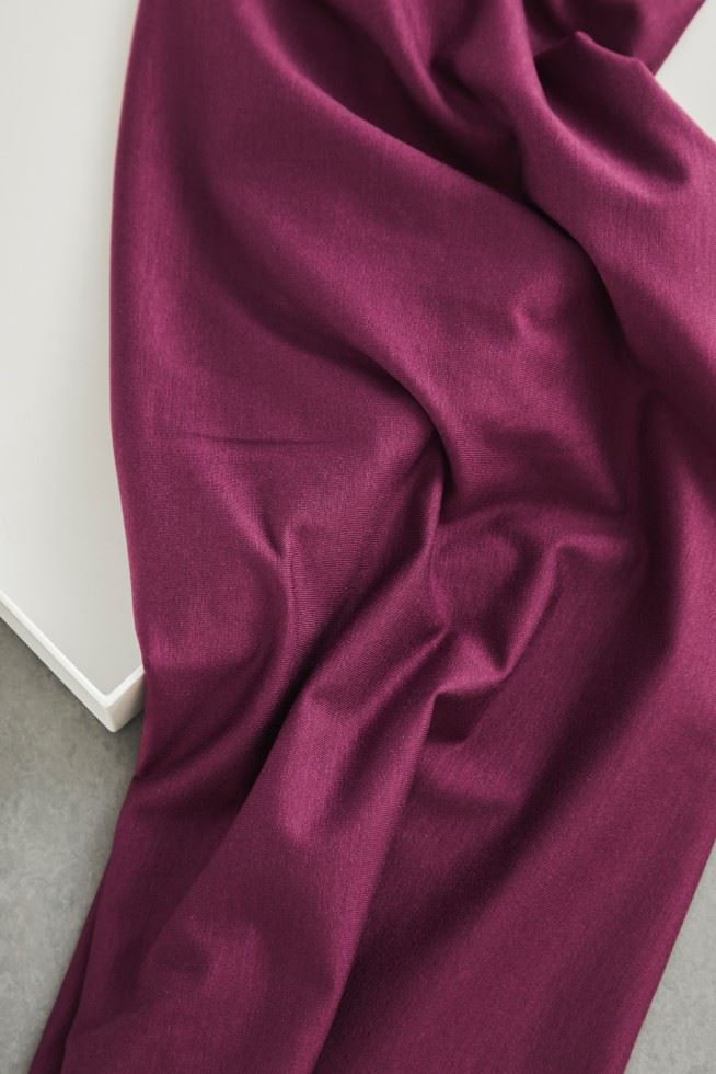 Meet MILK Tencel Lyocell Jersey Stretch Knit Fabric Cherry
