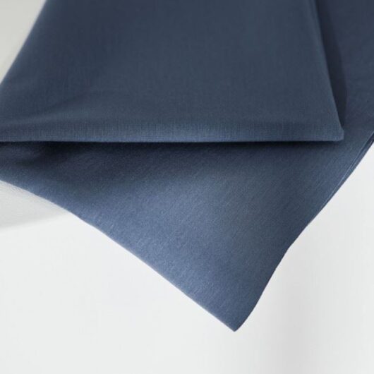 Meet MILK Tencel Lyocell Ponte Roma Double Stretch Knit Fabric Dusty Blue