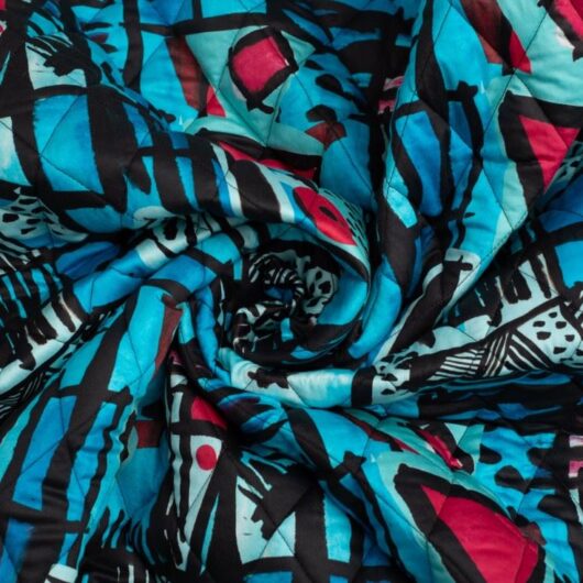 Minerva Exclusive Babelone Art Pre Quilted Reversible Coating Fabric