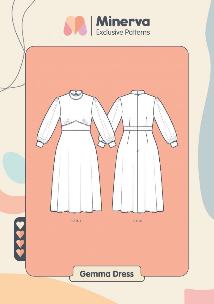 Minerva Exclusive Paper Sewing Pattern Gemma Dress