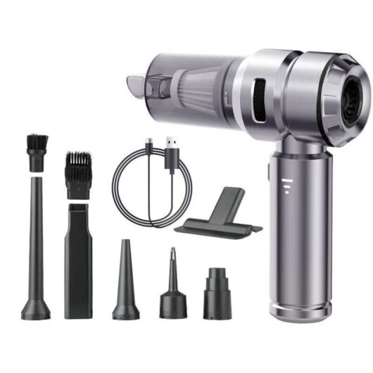 Mini cordless handheld vacuum cleaner, powerful 16,000 Pa cyclonic suction, USB rechargeable, portable vacuum cleaner for car, home, office, kitchen