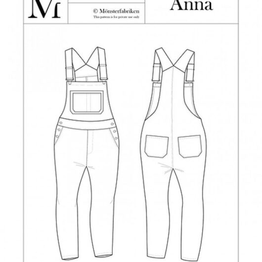 Monsterfabriken Paper Sewing Pattern Anna Dungarees