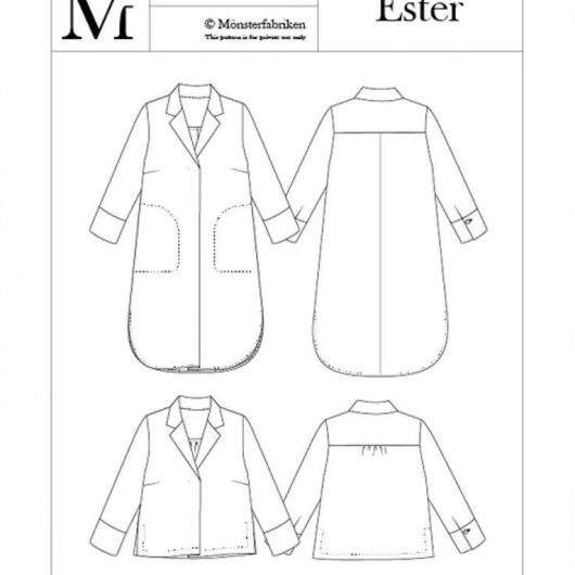 Monsterfabriken Paper Sewing Pattern Ester Shirt & Shirtdress