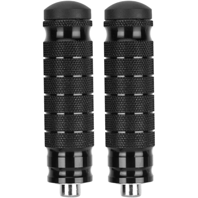 Motorcycle Footrests Pedals M8, 2 Pieces Universal CNC Rear Footrests M8 Anti-slip Foot Pedals with 8mm Mounting Bolts