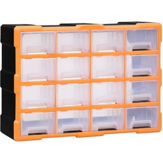 Multi-drawer Organiser with 16 Middle Drawers 52x16x37 cm vidaXL