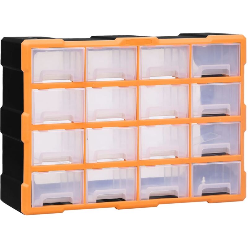 Multi-drawer Organiser with 16 Middle Drawers 52x16x37 cm vidaXL