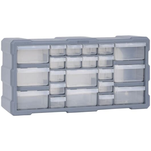 Multi-drawer Organiser with 22 Drawers 49x16x25.5 cm Vidaxl