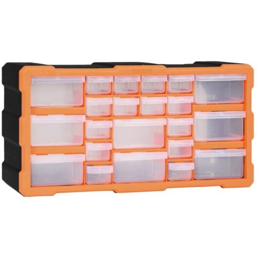 Multi-drawer Organiser with 22 Drawers 49x16x25.5 cm vidaXL