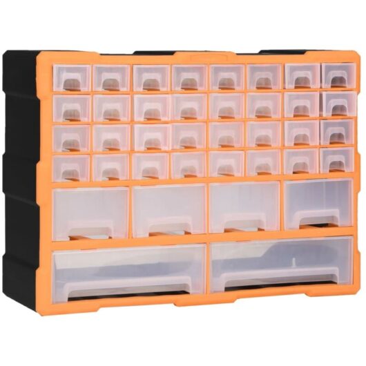 Multi-drawer Organiser with 38 Drawers 52x16x37.5 cm Vidaxl