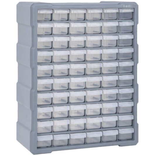 Multi-drawer Organiser with 60 Drawers 38x16x47.5 cm Vidaxl