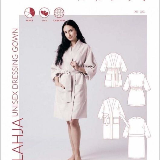 Named Clothing Paper Sewing Pattern Lahja Dressing Gown
