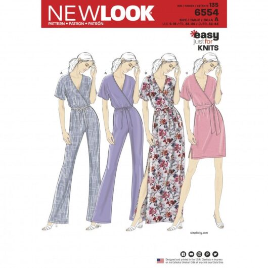 New Look Paper Sewing Pattern 6554
